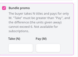 Bundle promo benefit